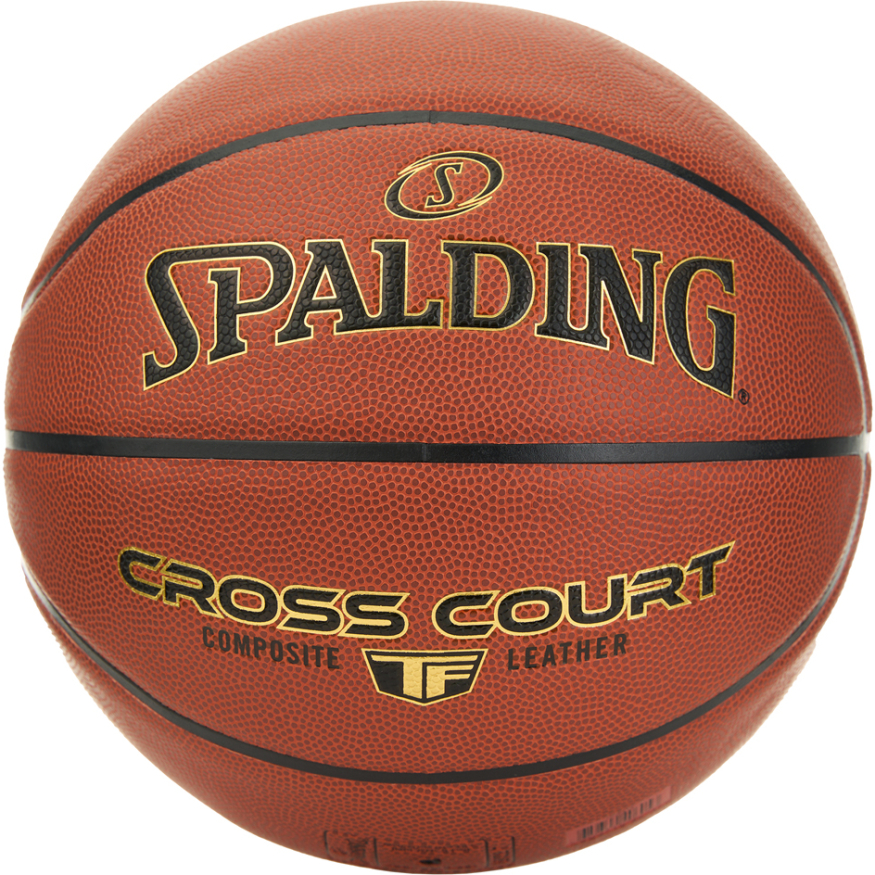Мяч баск. SPALDING TF Cross Court  76931Z, р.7, композит. кожа (ПУ), коричнево-черный