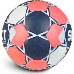 Мяч ганд. SELECT Ultimate EHF Euro Men Replica v26, 3572858749, р.3, ПУ, руч.сш, бело-сине-коралл