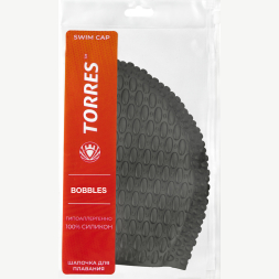 Шапочка для плавания TORRES Bobbles, SW-12204BK, черный, силикон