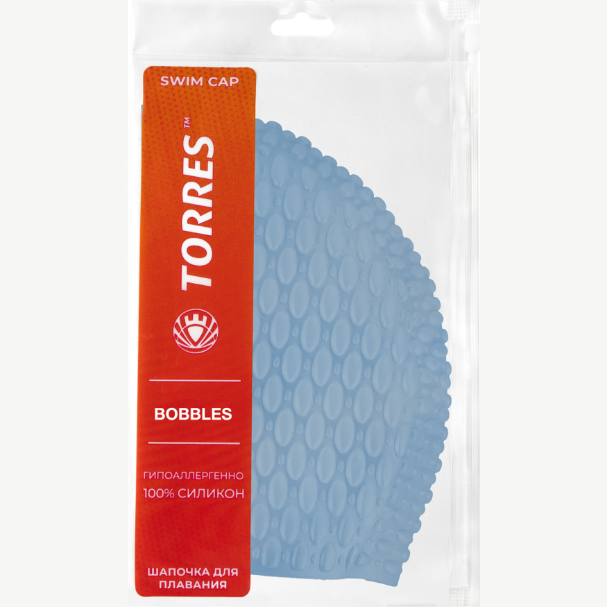 Шапочка для плавания TORRES Bobbles, SW-12204BK, черный, силикон