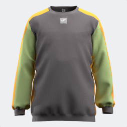 SUDADERA KIDS CAMP GRIS LIMA AMARILLO