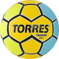 Мяч ганд. TORRES Training, H32153, р.3, ПУ, 4 подкл. слоя, руч. сшивка, желто-голубой