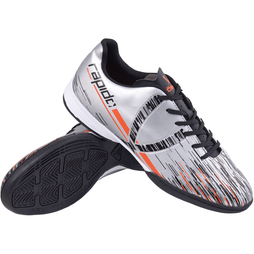 БЕЗ УПАКОВКИ Бутсы зальные JÖGEL Rapido IN Silver/black, детский