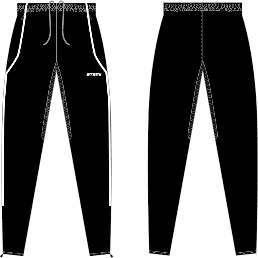 Брюки тренировочные детские ATEMI, цв.черный, арт.APNT-001JSS23-BLK (128)