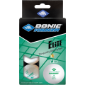 Мяч для настольного тенниса Donic 1* Elite, белый 6 шт.
