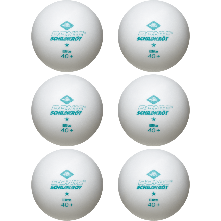 Мяч для настольного тенниса Donic 1* Elite, белый 6 шт.