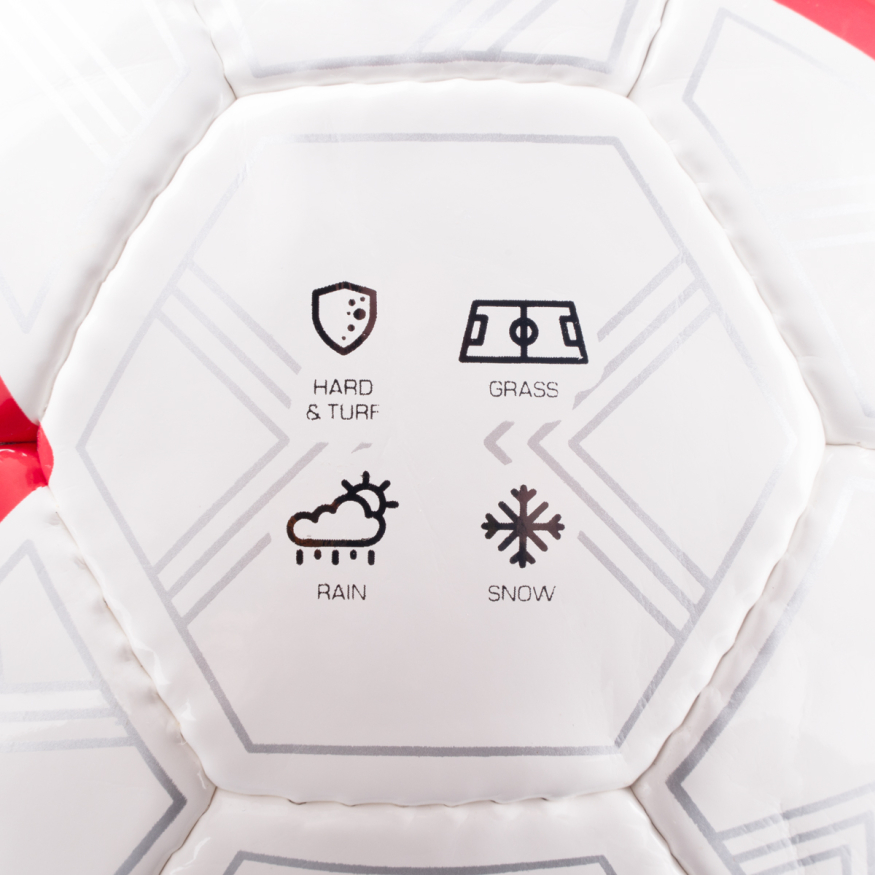 Мяч футб. TORRES Junior-3, F323803, р.3,глянц.ПУ, 4 сл, 32 п,руч.сш,бел-крас-жел