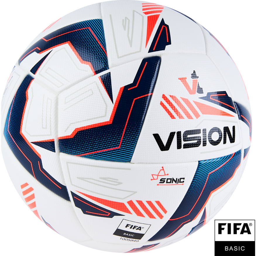 Мяч футб. VISION Sonic, FV324065,р.5, 24 пан.,FIFA Basic,PU, термосш.,бело-синий