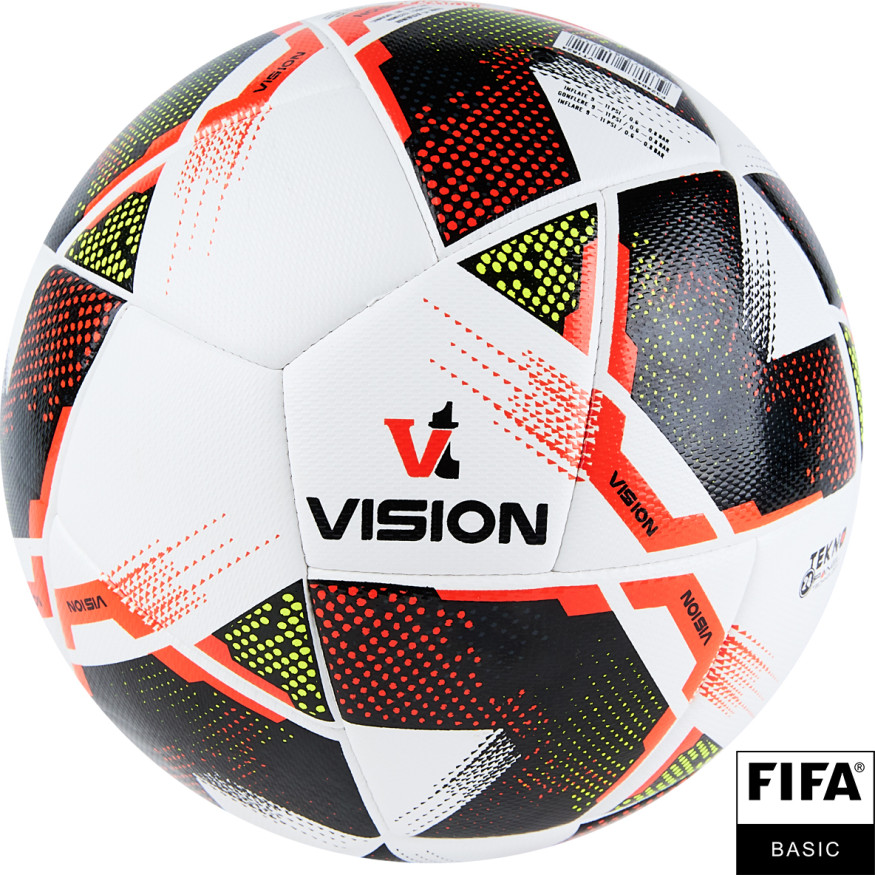 Мяч футб  VISION Spark, F324045, р 5, FIFA Basiс, 24 пан,ПУ,2 подкл слой,гибрид сшив,бело-мультикол