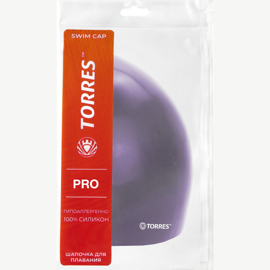 Шапочка для плавания TORRES Pro, SW-12205BK, черный, силикон
