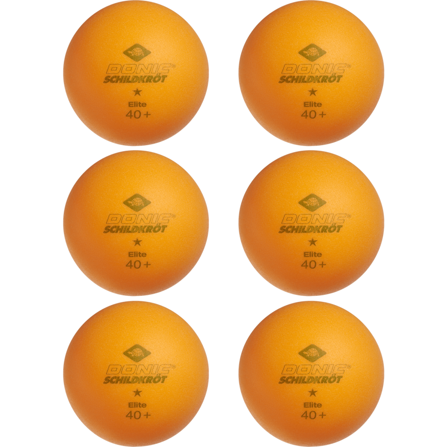 Мяч для настольного тенниса Donic 1* Elite, оранжевый 6 шт.