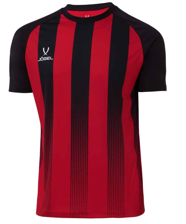 Футболка игровая JOGEL Camp Striped Jersey, красный/черный