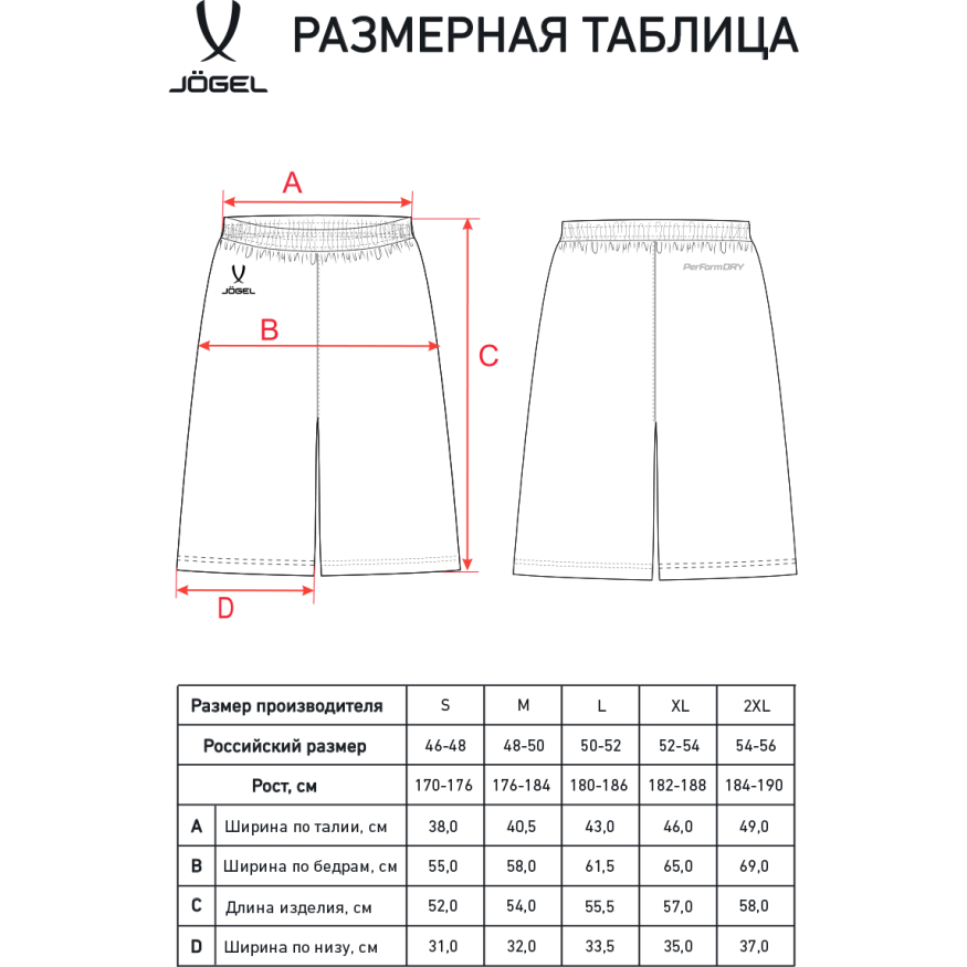 Шорты баскетбольные JÖGEL DIVISION PerFormDRY RBF 2S Shorts, синий