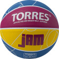 Мяч баск  TORRES Jam, B023123, р 3, резина, нейлон  корд, бут  кам , син-желто-малиновый