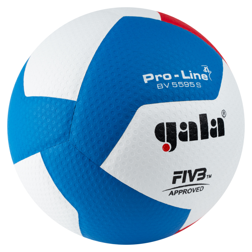 Мяч вол. GALA Pro-Line 12 FIVB, BV5595S, р. 5,синт.кожа ПУ Micro,клеен,бут.кам,бело-гол-красный