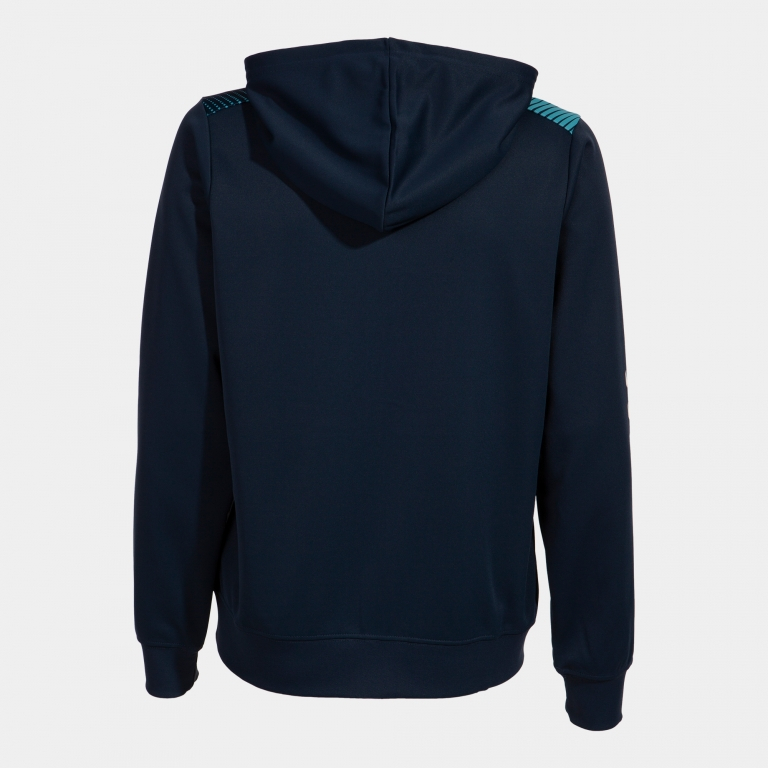 CHAQUETA CON CAPUCHA ECO SUPERNOVA MARINO TURQUESA FLÚOR