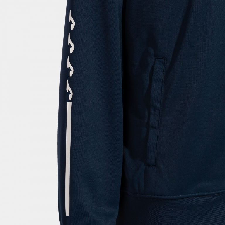 CHAQUETA CON CAPUCHA ECO SUPERNOVA MARINO TURQUESA FLÚOR