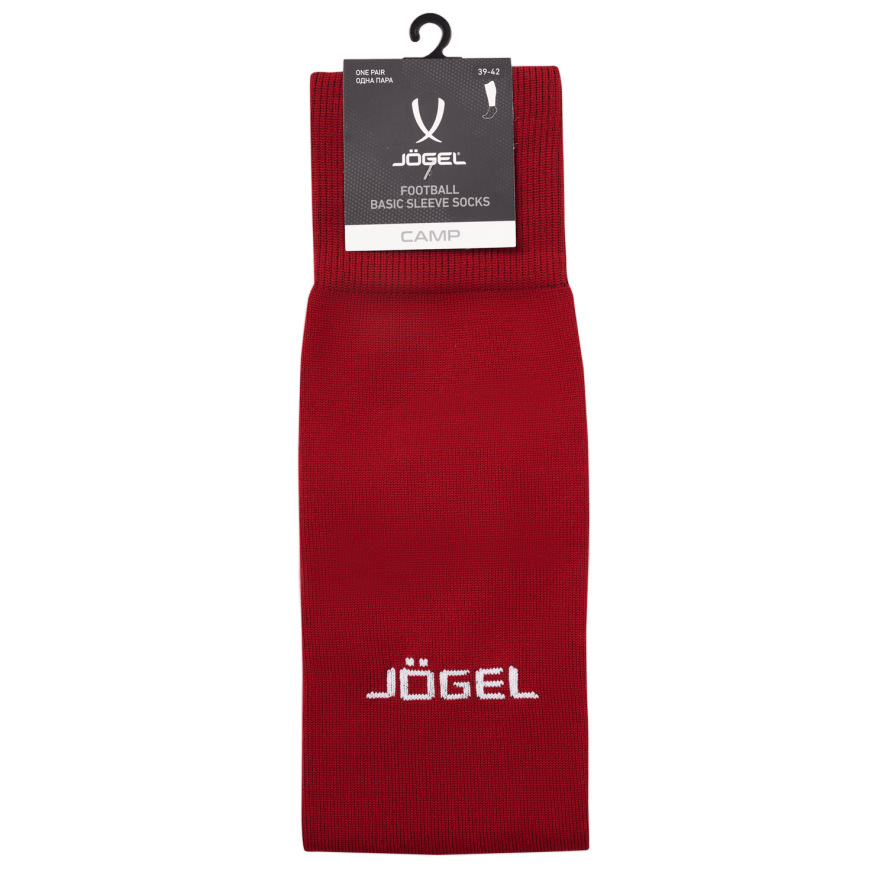 Гольфы футбольные JOGEL CAMP BASIC SLEEVE SOCKS, гранатовый/белый