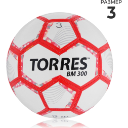 Мяч футбольный TORRES BM 300, TPU, машинная сшивка, 28 панелей, р. 3