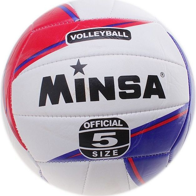 Мяч волейбольный MINSA, ПВХ, машинная сшивка, 18 панелей, размер 5