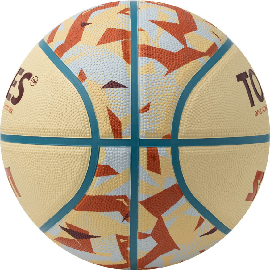 Мяч баск  TORRES Slam, B023147, р 7, резина, нейлон  корд, бут  кам, бежево-коричневый