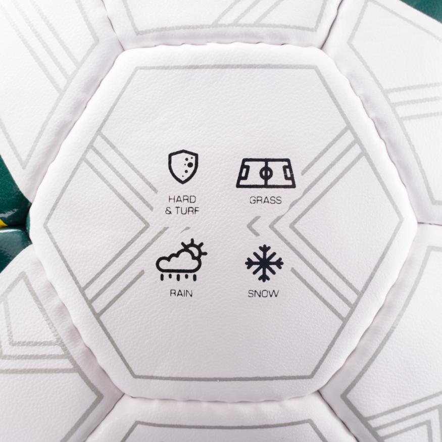 Мяч футб. TORRES Training, F323955, р.5, 32 пан. ПУ, 4 подкл. слоя, руч. сшивка, бело-зел-жёлт