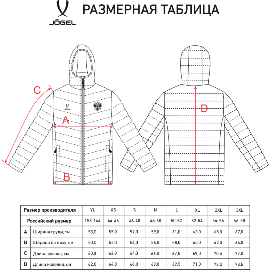 Куртка утепленная JOGEL NATIONAL PerFormPROOF Light Padded Jacket, темно-синий