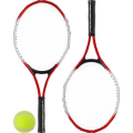 Ракетки для большого тенниса ONLYTOP, детские, с мячом, набор 2 шт., цвет красный