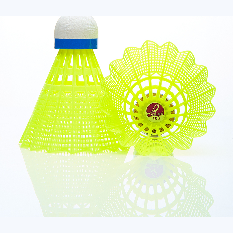 Воланы для бадминтона DOUBLE FISH JINQUE 103w ( нейлон/пробка), 6 шт, белый