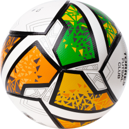 Мяч футзал. TORRES Futsal Club, FS323764, р.4, 10 пан. ПУ, 4 под. сл, гибрид. сш. бело-зел-оранж