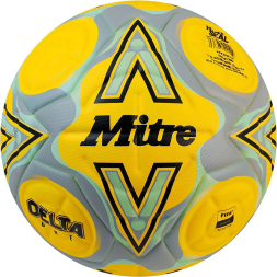 Мяч футб. MITRE Delta One 24, 5-B01787C60, р.5, FIFA Quality, 14п, ТПУ, термосшивка, желто-серый