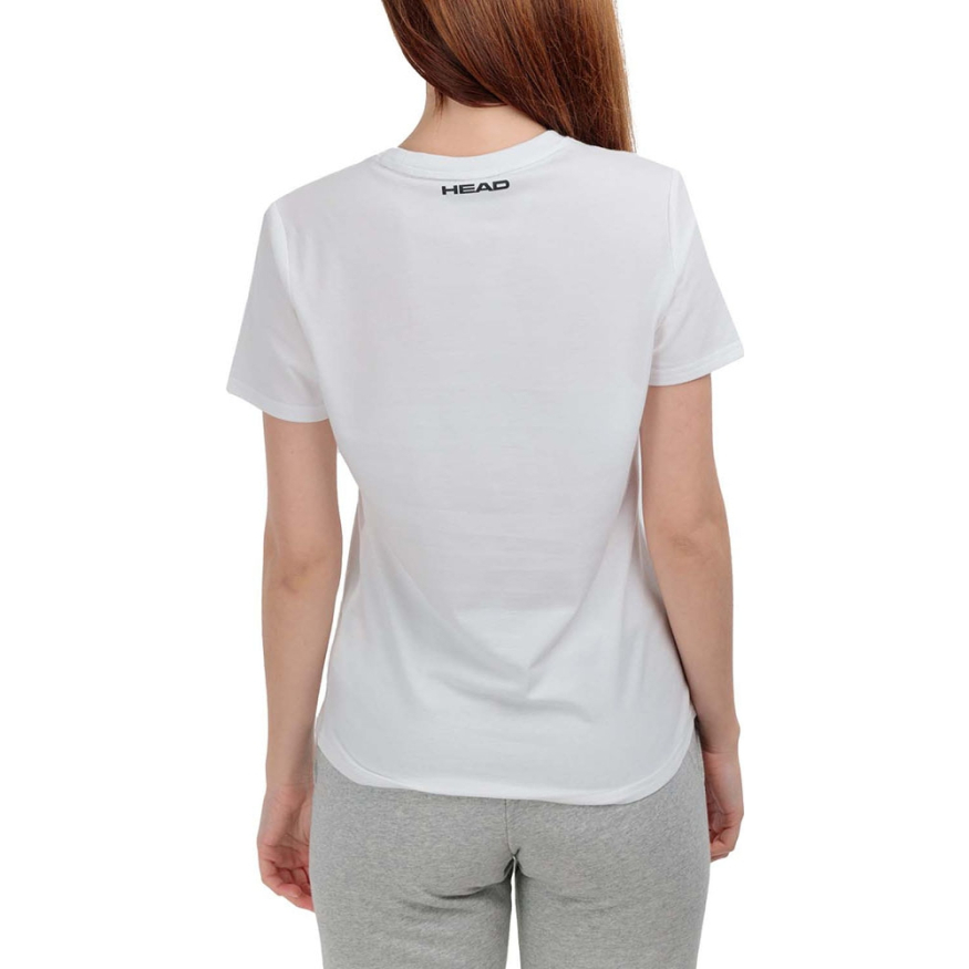 Футболка женская HEAD Rainbow T-Shirt W 814445-WH-S, р.S, полиэстер, хлопок, эластан, белый