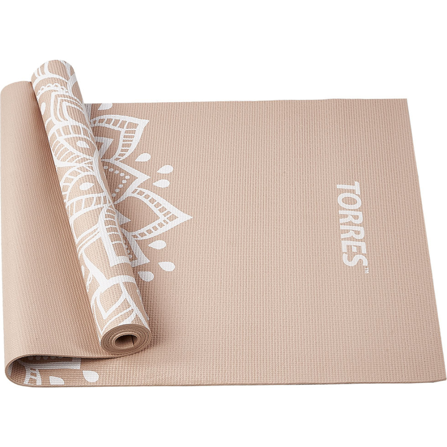 Коврик для йоги TORRES Relax 4, YL12224G, толщина 4 мм, ПВХ, серый