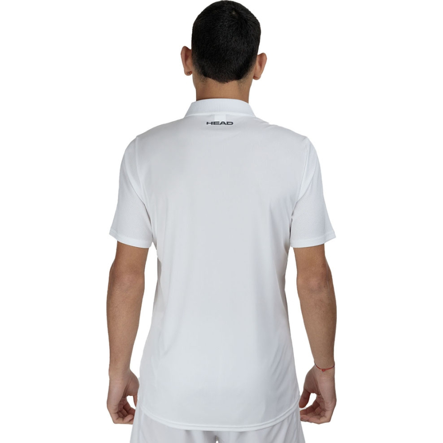 Поло мужское HEAD Club 25 Tech Polo Shirt M 811715-WH-S, р.S, полиэстер, белый