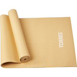 Коврик для йоги TORRES Relax 6 YL12236B, толщина 6 мм, ПВХ, песочный