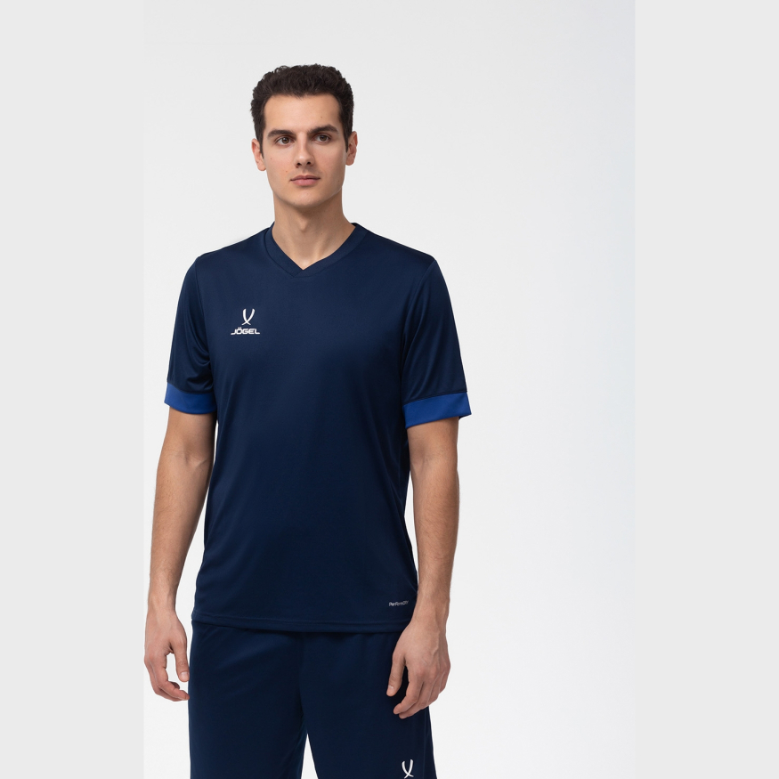 Футболка игровая JOGEL DIVISION PerFormDRY Union Jersey, темно-синий/синий/белый