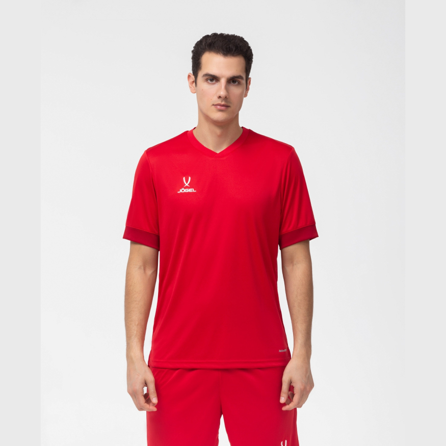 Футболка игровая JOGEL DIVISION PerFormDRY Union Jersey, красный/ темно-красный/белый