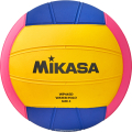 Мяч для водного поло MIKASA WP445D р.4, жен, резина, вес 400-450гр, дл.окр-65-67см, желто-сине-розов