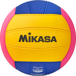 Мяч для водного поло MIKASA WP445D р.4, жен, резина, вес 400-450гр, дл.окр-65-67см, желто-сине-розов