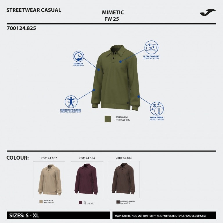 POLO MANGA LARGA MIMETIC BEIGE