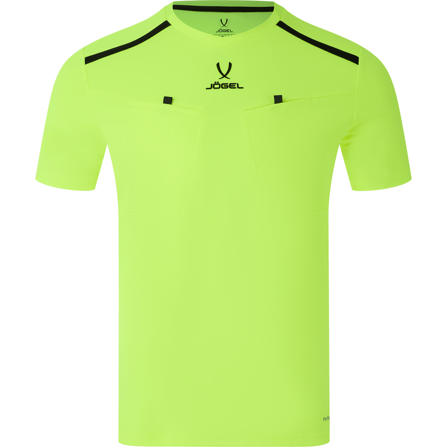 Футболка судейская JOGEL DIVISION PerFormDRY Referee Tee, желтый неон
