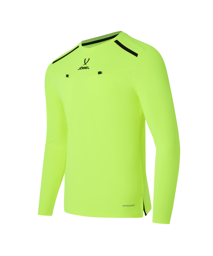 Футболка судейская с длинным рукавом JOGEL DIVISION PerFormDRY Referee LS Tee, желтый неон