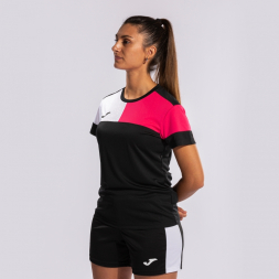 Футболка JOMA CAMISETA MANGA CORTA CREW V NEGRO ROSA