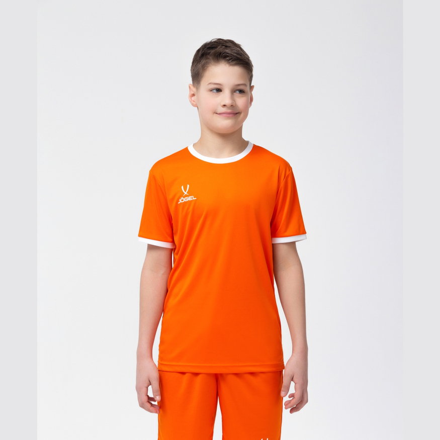Футболка футбольная JOGEL CAMP Origin, оранжевый/белый, детский