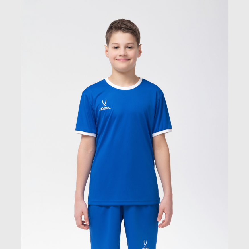 Футболка футбольная JOGEL CAMP Origin, синий/белый, детский
