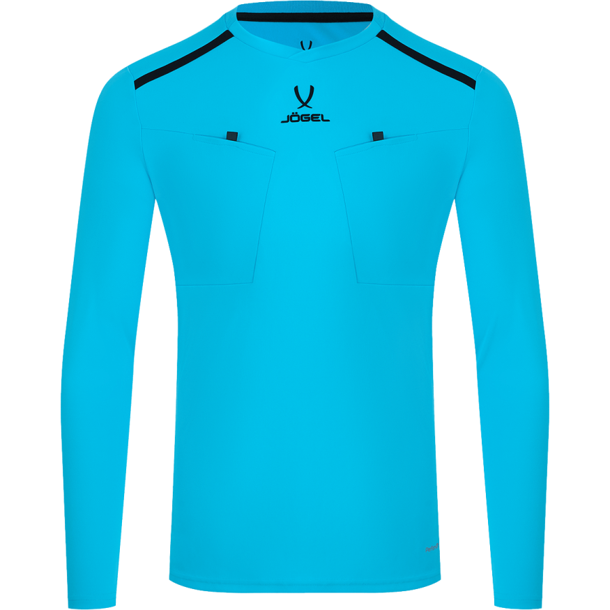 Футболка судейская с длинным рукавом JOGEL DIVISION PerFormDRY Referee LS Tee, голубой