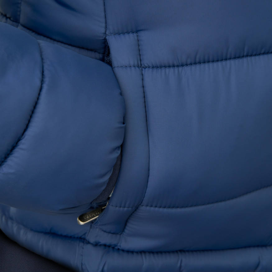 СЦ*Куртка утепленная с капюшоном жен  MIKASA MT913-036-2XL, р 2XL, полиэстер, нейлон, синий