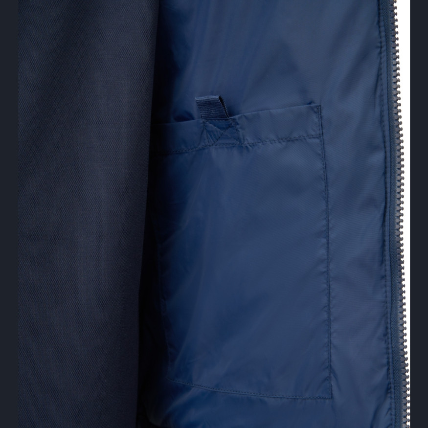 СЦ*Куртка утепленная с капюшоном жен  MIKASA MT913-036-2XL, р 2XL, полиэстер, нейлон, синий