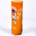 Мяч теннисный детский NS Orange, 5021005, уп.3 шт, резина, шерть, нейлон, желто-оранжевый