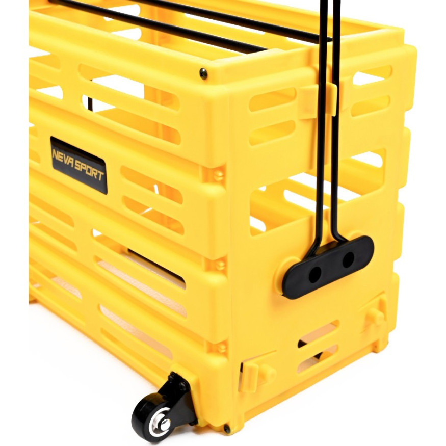 Корзина для теннисных мячей NEVA SPORT, UEA1, на 75 мячей, пластик, черный